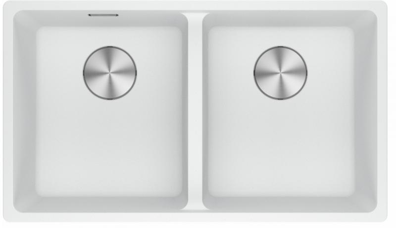 Franke Maris MRG 220-35-35 Fragranite Polar blanco doble fregadero de encimera