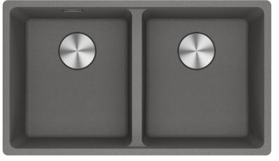 Franke Maris MRG 220-35-35 Fragranite Stone Grey Double Sink Flush Mount
