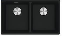 Franke Maris MRG 220-35-35 Fragranite Matt negro fregadero doble de encastre plano