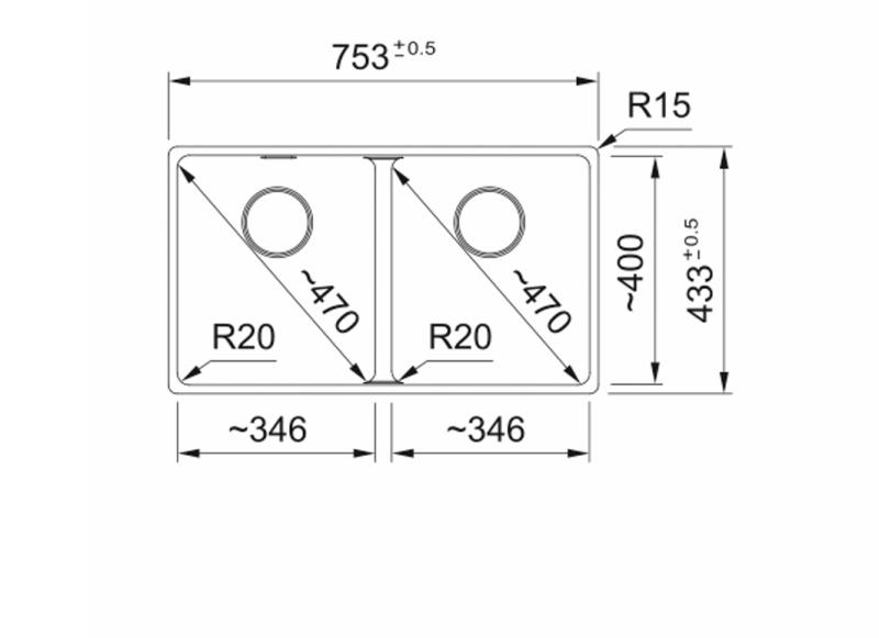 Franke Maris MRG 120-35-35 Fragranite ónix doble fregadero de submontaje