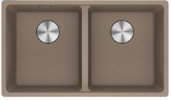 Franke Maris MRG 220-35-35 Fragranite Oyster doble fregadero empotrable plano