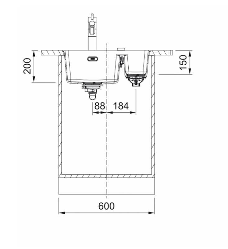 Franke Maris MRG 260-34-15 Fragranite Oyster fregadero Derecha instalación al ras