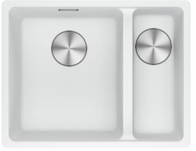 Franke Maris MRG 260-34-15 Fragranite Polar White sink Left Basin flush-mount