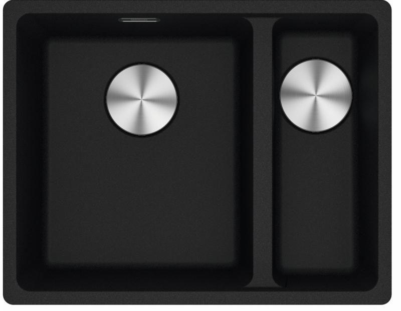 Franke Maris MRG 260-34-15 Fragranite Matt negro fregadero Izquierda montaje al ras