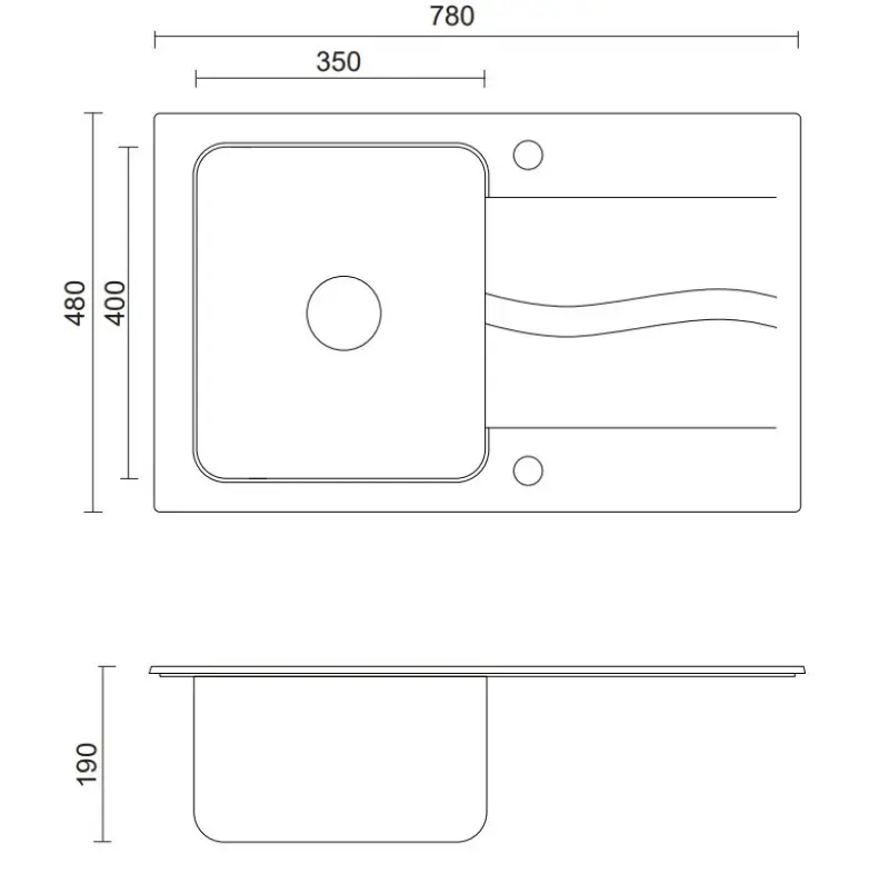 Fregadero para montaje sobre encimera Quadri Fusion de acero inoxidable con escurridor de granito blanco 78x48 reversible 1208957868