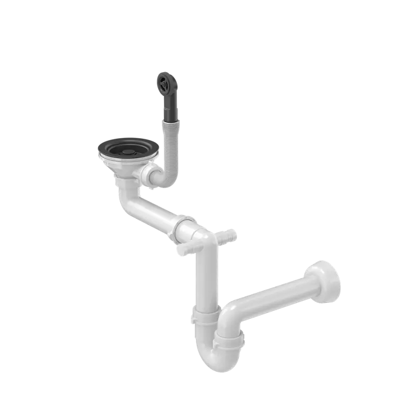 Juego de desagüe Quadri negro para  fregadero    con rebosadero redondo para 1 seno 1208957899