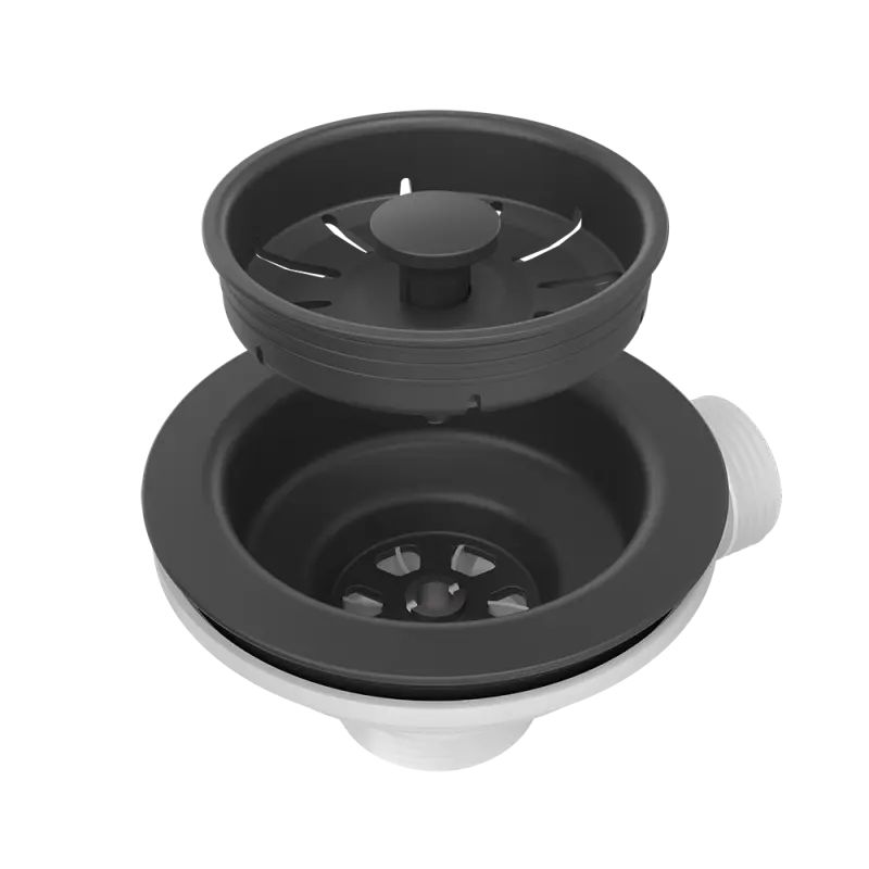 Juego de desagüe Quadri negro para  fregadero    con rebosadero redondo para 1 seno 1208957899