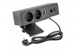 Multienchufe (2x) Indux Desk sobre encimera negro mate con toma de tierra tipo E, 1xUSB A, 1xUSB C, 1xRJ45 y 1xHDMI 1208957920