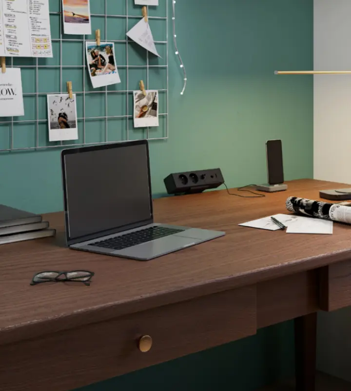 Multienchufe Indux Desk sobremesa o encimera negro mate ( con 2 tomas) con toma de tierra tipo F, 1xUSB A, 1xUSB C, 1xRJ45 y 1xHDMI 1208957922