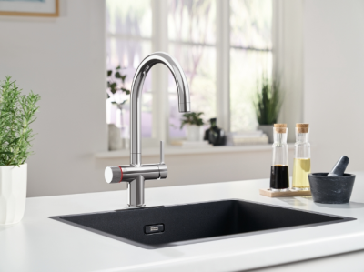 Franke Maris water hub 4L boiler 3-in-1 with Twist mechanical boiling water tap chrome 160.0705.687