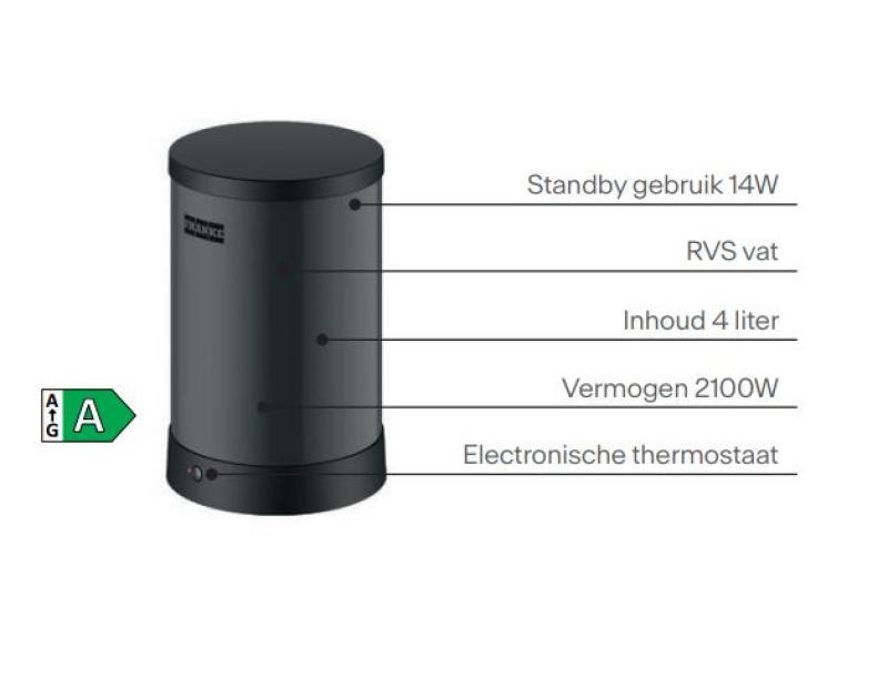 Franke Maris waterhub 4L caldera 3-1 con grifo electrónico de agua hirviendo Touch de acero inoxidable con bypass de la waterhub 1208957944