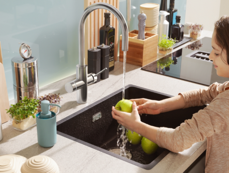 Franke Maris waterhub 4L caldera 3-1 con grifo electrónico de agua hirviendo Touch de acero inoxidable con bypass de la waterhub 1208957944