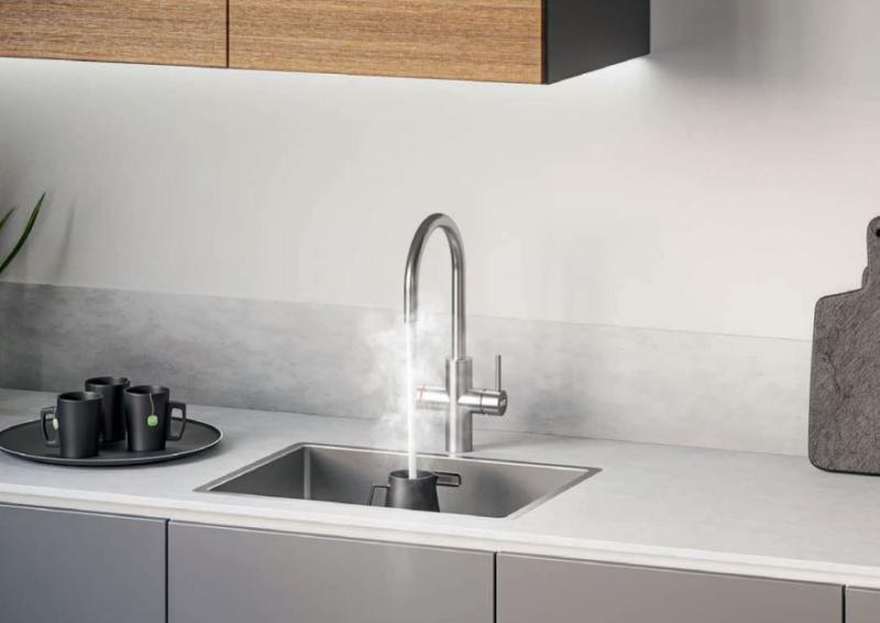 Franke Maris water hub caldera de 4L 3-1 con grifo de agua hirviendo electrónico Touch cromo con conjunto de mezcla de waterhub 1208957946