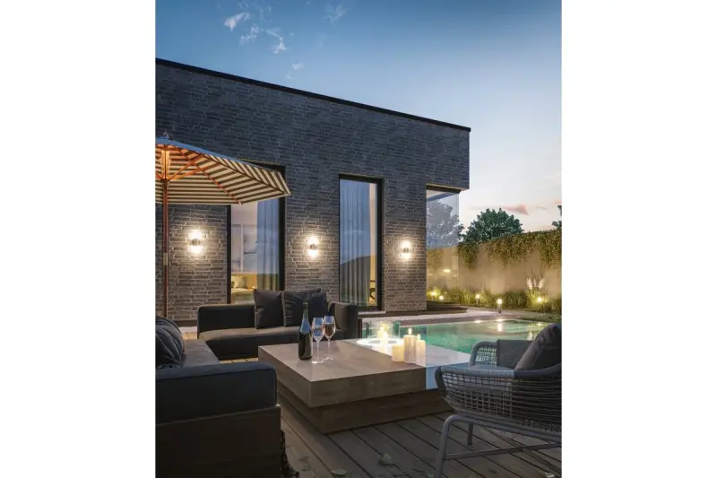 Aplique de jardín Corta antracita para 2 bombillas 1289002