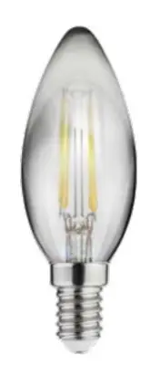 Decor Lumiere oval LED lamp E14 Filament warm white 2700K Smoke glass 35mm