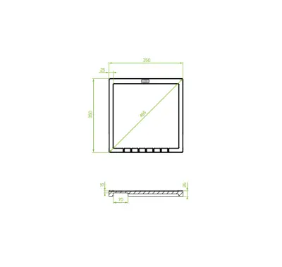 Escurridor Aquadesign Unix granito 35x35cm blanco 1208958212