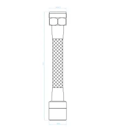 Aquadesign perlator de 2 funciones extendido con salida flexible de 13 cm en cromo M22 y M24 1208958229