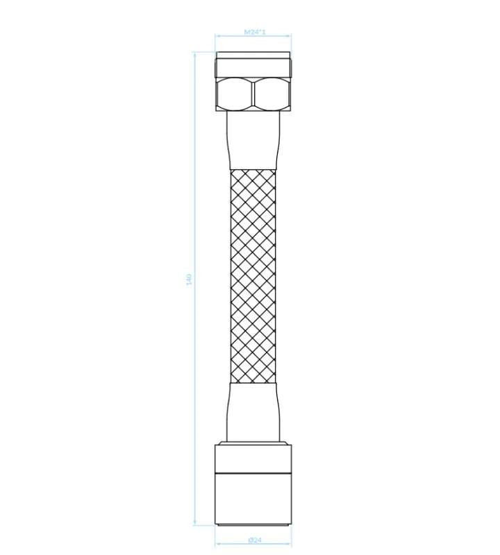 Aquadesign perlator de 2 funciones extendido con salida flexible de 13 cm en cromo M22 y M24 1208958229