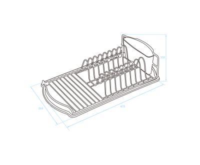EPKA Dish black dish dryer steel 47.5x11x26.5cm 1208958241