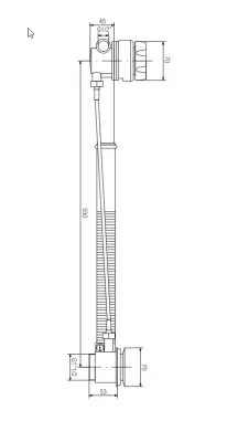 PB bath drain bronze with bath overflow and bath fill combination 1208958384