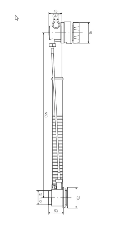 Desagüe de bañera PB color bronce con combinación de rebosadero y llenado de bañera 1208958384