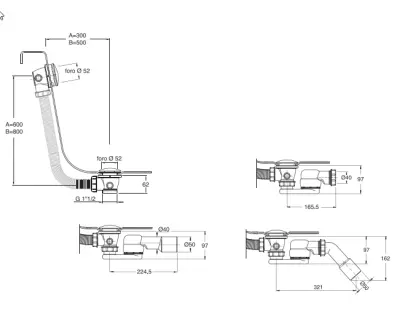 Waterevolution bath overflow with push to open chrome 1208958390