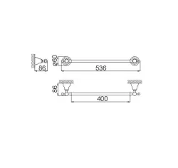 Toallero  Huber Croisette Classic  40cm Bronce 4012.01H.BA