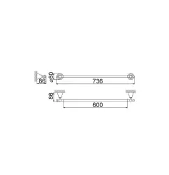Toallero  Huber Croisette Classic 60cm Bronce 4014.01H.BA
