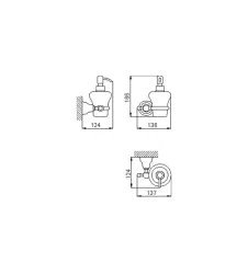 Dispensador de jabón Huber Croisette Classic Bronce-Cerámico 4024.01H.BA