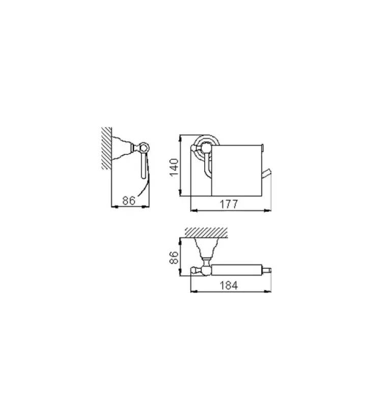 Portarrollos de papel higiénico Huber Croisette Classic Bronce 4036.01H.BA