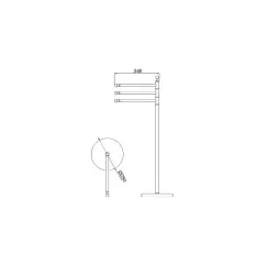 Toallero de Pie Huber Croisette Classic Modelo Bronce 4042.01H.BA