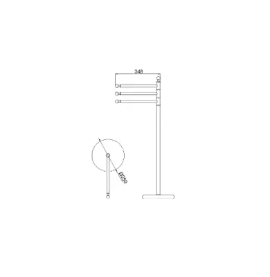 Huber Croisette Classic Towel Holder Standing Model Bronze 4042.01H.BA