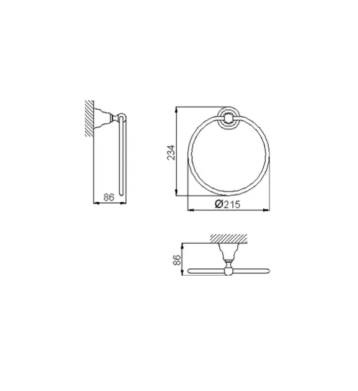 Toallero Huber Croisette Classic Anillo Inoxidable 4018.01H.AC