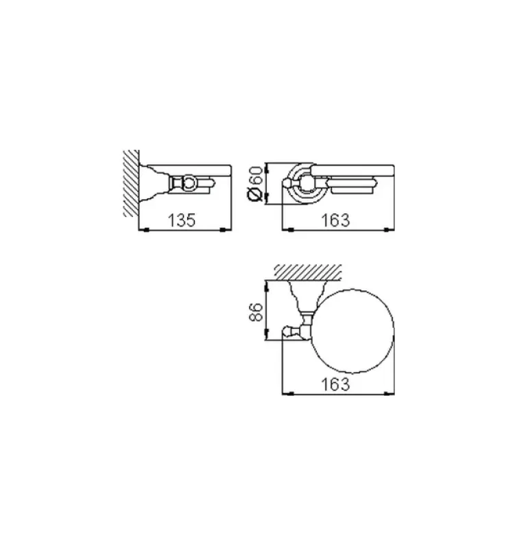 Jabonera Huber Croisette Classic Acero Inoxidable-Cerámica 4022.01H.AC