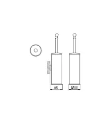 Escobillero Huber Croisette Classic Acero Inoxidable 4038.01H.AC