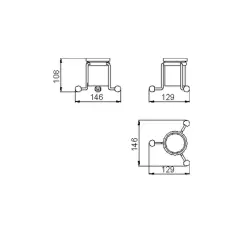 Escobillero Huber Croisette Classic de acero Inoxidable - cerámico 4026.01H.AC