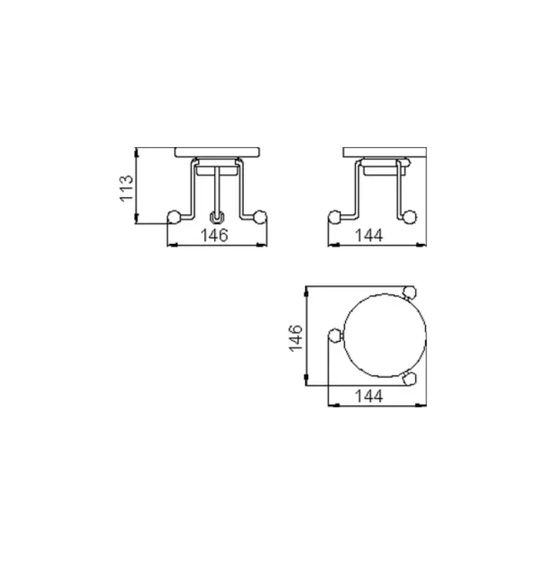 Jabonera Huber Croisette Classic Acero Inoxidable-Cerámica 4028.01H.AC