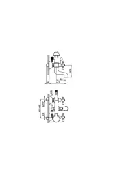 Mezclador de Baño Cisal Arcana Ceramic con teleducha cromo/dorado AC00010274