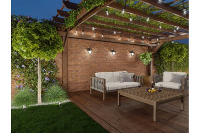 Decor Guirnalda de jardín 10m AC220-240V 50-60Hz 10xE27 2x0 75mm 1208958646