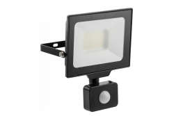 G-TECH foco LED con sensor de movimiento, 30W, 3000lm, AC220-240V, 50/60 Hz, PF>0,9, RA>80, IP65, 120°, 6000K, negro 1208959177