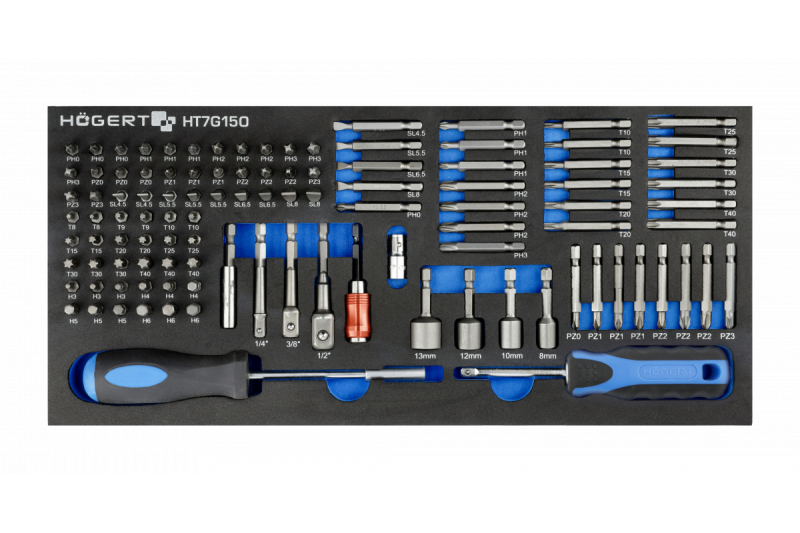 Hoegert Gabinete de herramientas de 7 cajones con una puerta lateral con accesorios 544 piezas. 1208962010