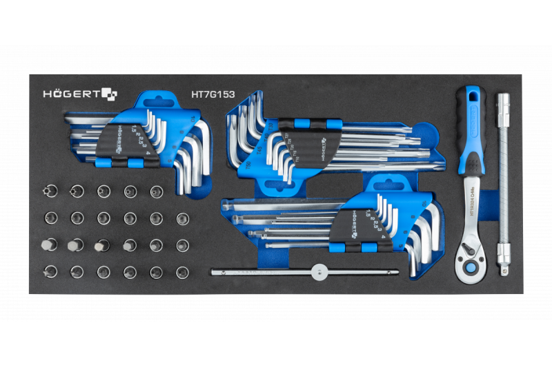 Hoegert Gabinete de herramientas de 7 cajones con una puerta lateral con accesorios 544 piezas. 1208962010