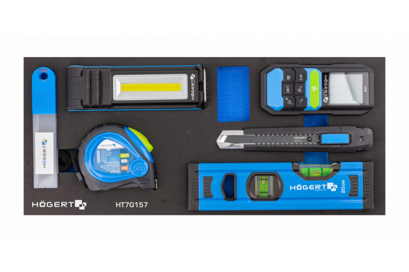 Hoegert Gabinete de herramientas de 7 cajones con una puerta lateral con accesorios 544 piezas. 1208962010