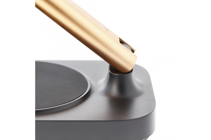 Decor Lámpara de escritorio Bressi 8W 450lm AC220-240V 3-CCT Carga inalámbrica USB PF>0 5 RA>80 Negro / Dorado 1208962479