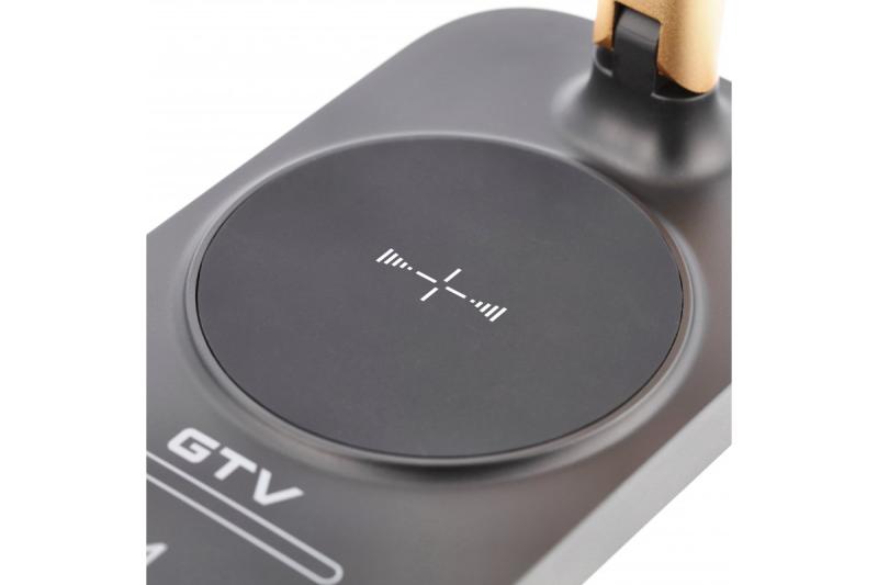 Decor Lámpara de escritorio Bressi 8W 450lm AC220-240V 3-CCT Carga inalámbrica USB PF>0 5 RA>80 Negro / Dorado 1208962479