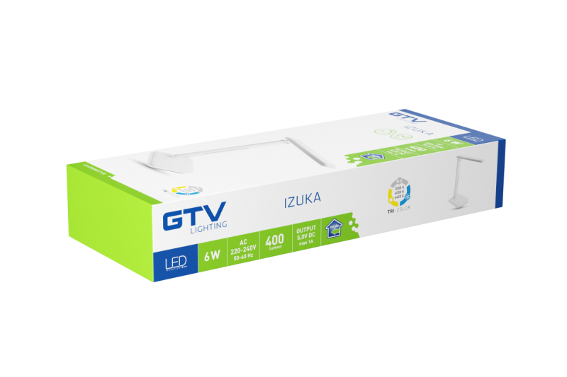 Decor Lámpara de escritorio LED IZUKA 6W 400lm AC220-240V 50/60Hz CCT cargador inductivo blanco. 1208962496