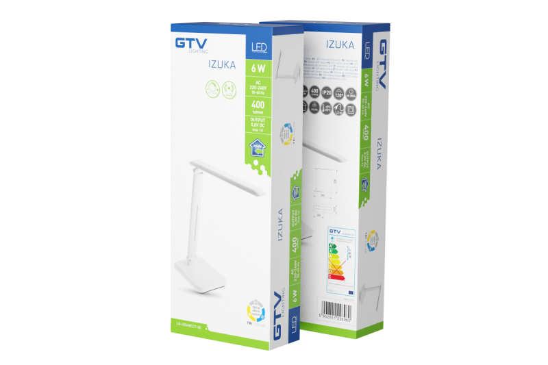 Decor Lámpara de escritorio LED IZUKA 6W 400lm AC220-240V 50/60Hz CCT cargador inductivo blanco. 1208962496