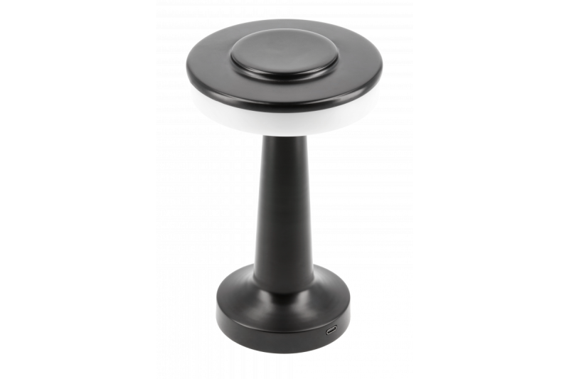 Decor Lámpara de escritorio Monum 3W 200lm DC 5V 1A 3000 K 3 grados. Batería regulable de 1800 mAh en color negro. 1208962504