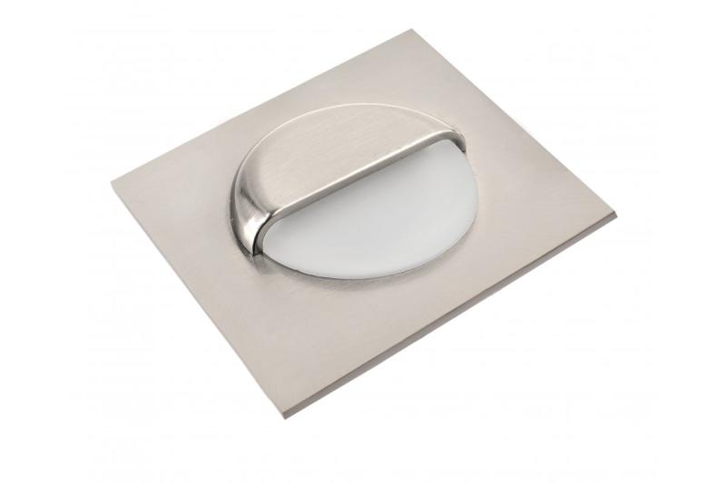 Decor Luminaria de escalera LED ESCADA KB DC12V cuadrada con cubierta esmerilada 0 8W 70lm 4000K cable de acero inoxidable 150cm.