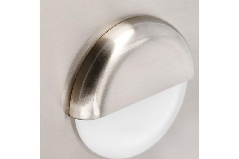 Decor Luminaria de escalera LED ESCADA KB DC12V cuadrada con cubierta esmerilada 0 8W 70lm 4000K cable de acero inoxidable 150cm.